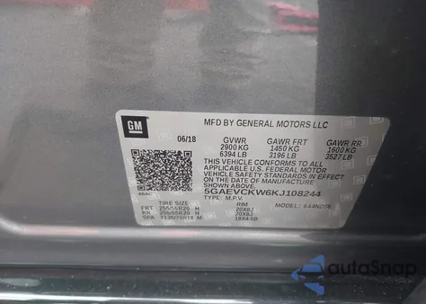 2019 Buick Enclave Awd Avenir z USA, uszkodzony, nr VIN 5GAEVCKW6KJ108244